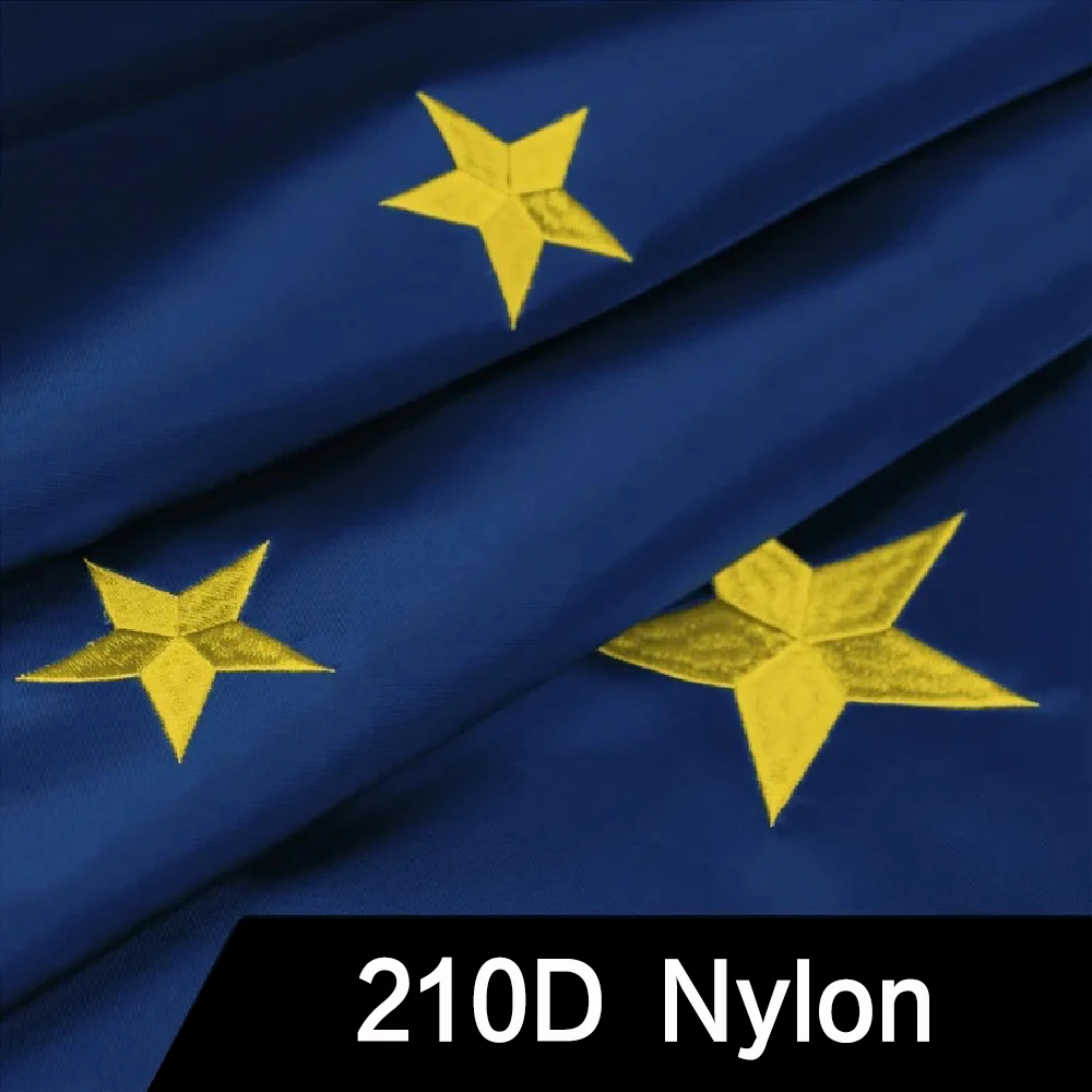 FLAGLINK European Union Flag 90X150CM Outdoor Embroidered 12 Stars Lasting Oxford Nylon Quadruple Stitched Brass Grommets Europe