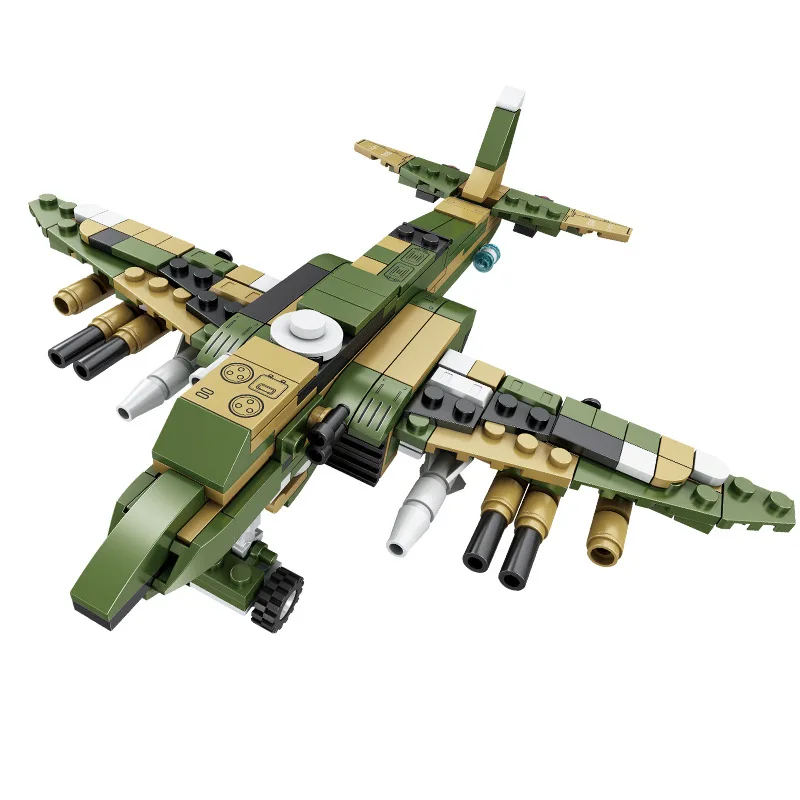 Nowy model wojskowego samolotu-tancza może być połączony z małymi klockami konstrukcyjnymi typu puzzle.