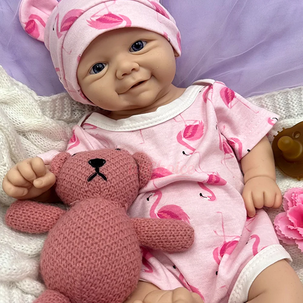 Wysokiej jakości 17-calowa silikonowa lalka reborn z pełnym ciałem, niemalowana, do samodzielnego malowania, noworodek dziewczynka/chłopiec, kolekcja artystyczna, dla rodziców, do pokoju dziecięcego, pielęgnacja niemowląt.