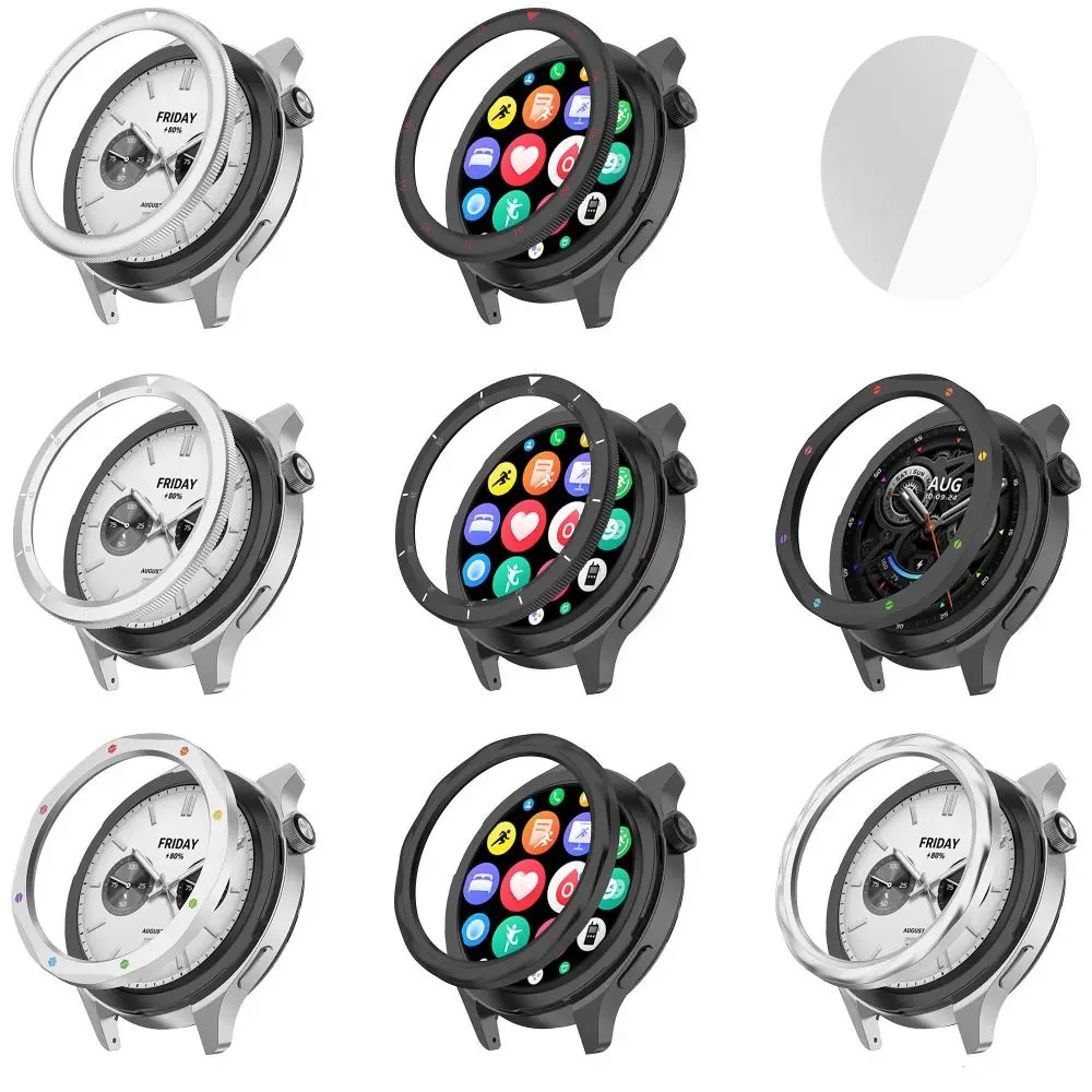 

New Stainless Steel Metal Bezel Ring Protective Anti-Scratch Watch Case Cover Decorative Screen Protector for Xiaomi Watch S4 S3