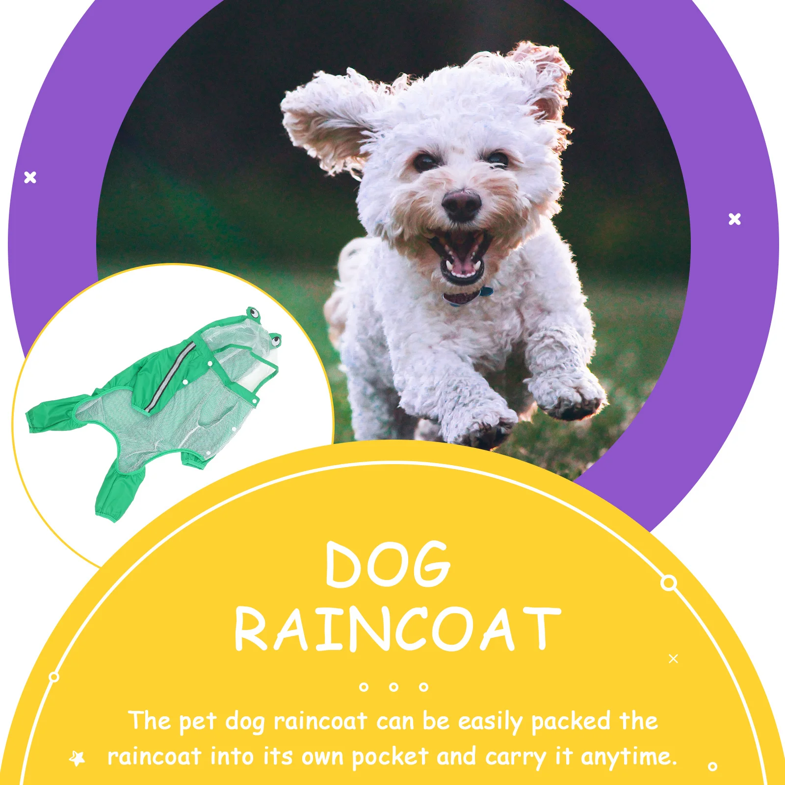 

Pet Dog Waterproof Raincoat Hooded Rainwear Outdoor Puppy Rain Coat Breathable Lightweight Stylish Size 3xl Raincoat Dog