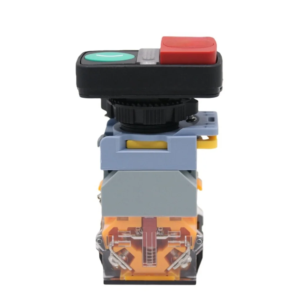 Red Green Dual Color LED Push Button Switch 22mm Mounting Hole for 12V 24V 220V Control Circuits LA155B 11D/RG
