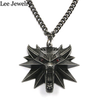 Wizard school wolf head Medallion pendant necklace wild monster hunter Cosplay uncivilized games animal wolf chain necklace