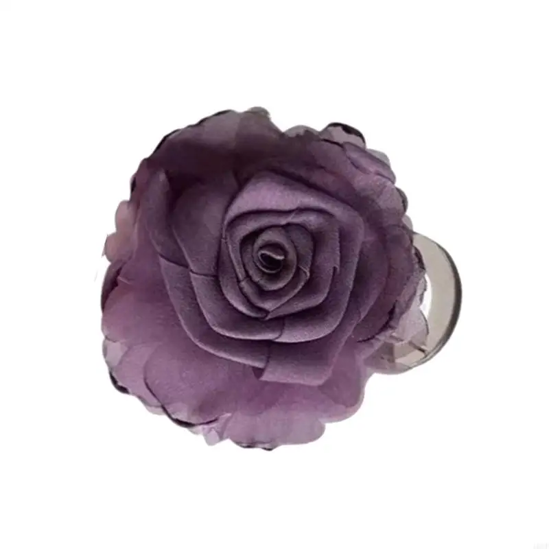 أنثوي كاميليا تصميم الشعر مقطع الشبكة البلاستيكية #5