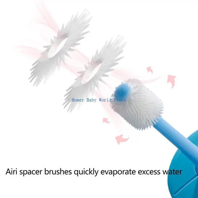 B2QD-cepillo dientes para bebé, 360 grados, cepillo dientes, cerdas suaves, cepillo dientes para niños 1 a 6