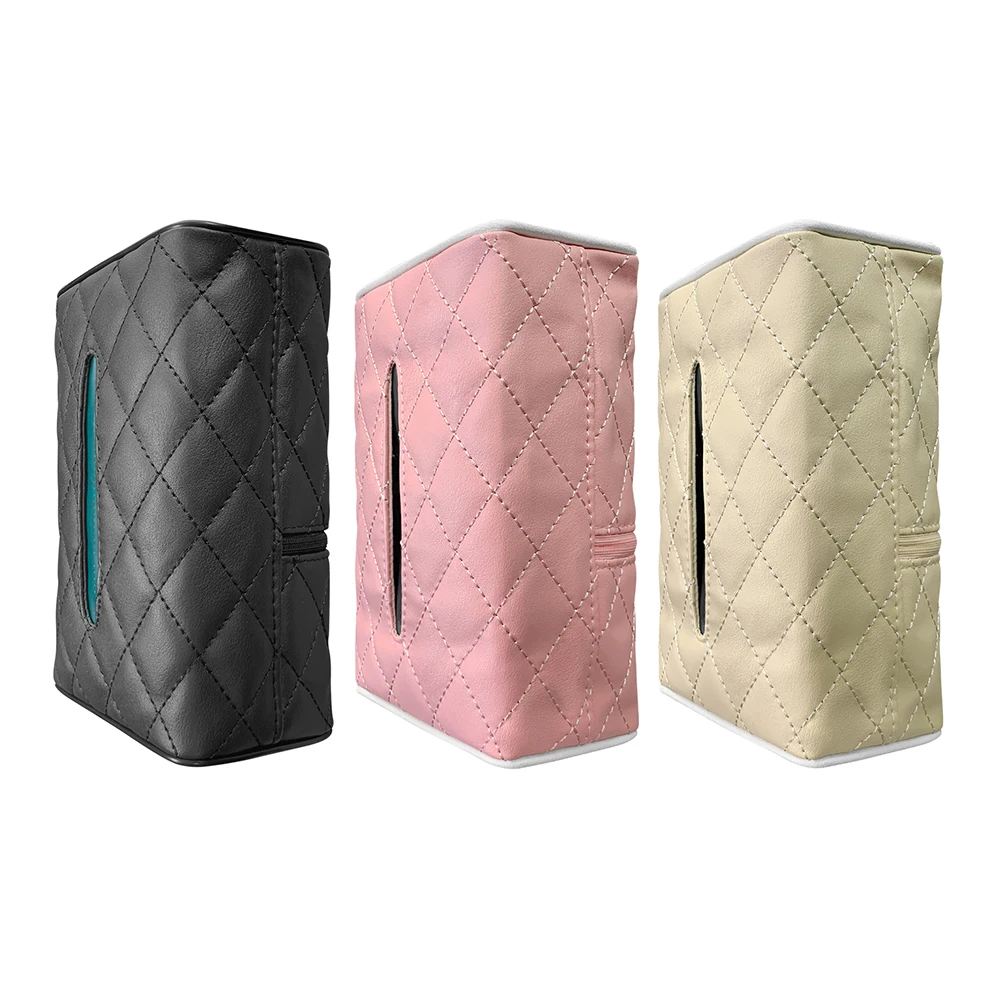 Universal Car Tissue Box Car Back Seat Napkin Paper Holder Towel Dispenser Car Back Seat Hanging Paper Cover Tissue Storage Case