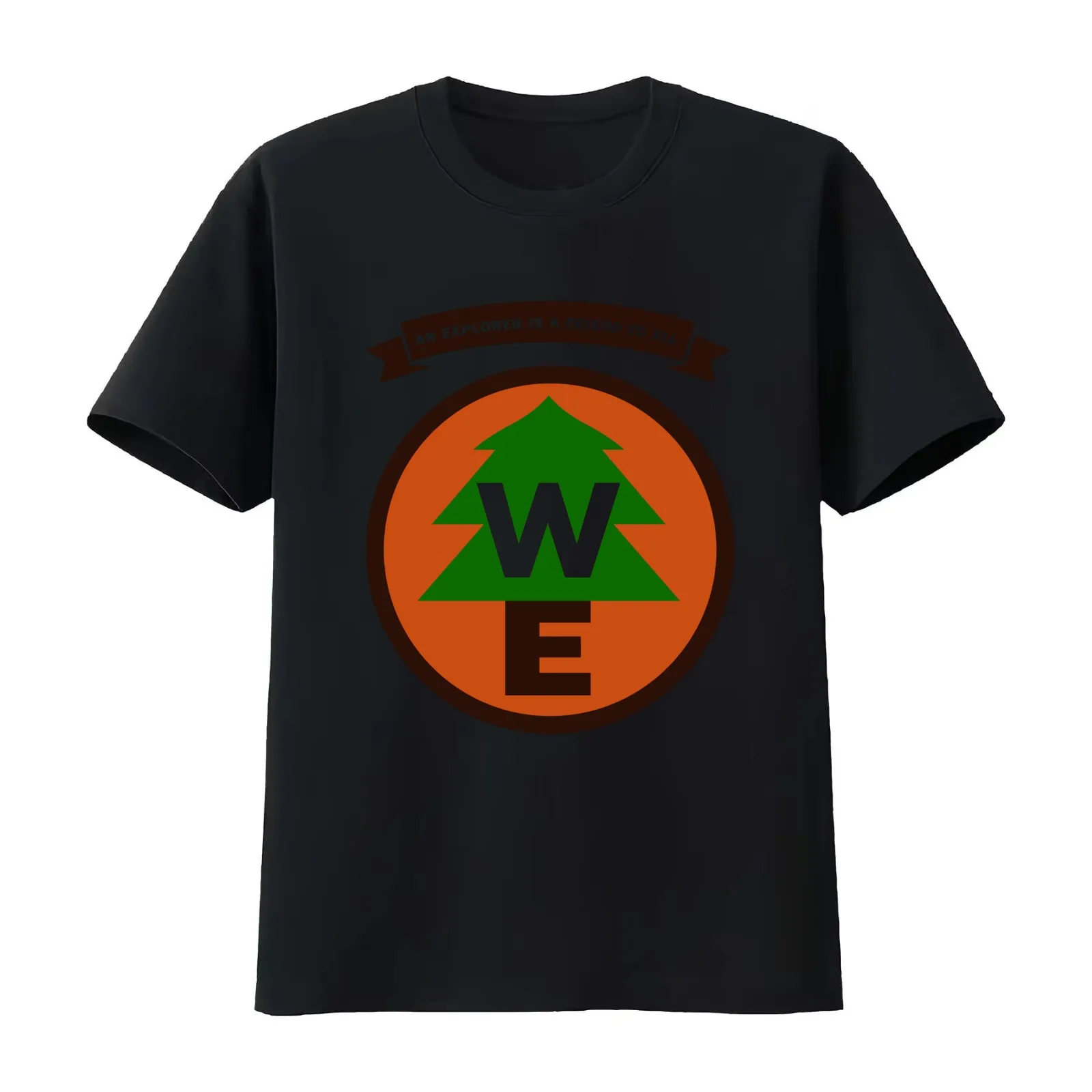 Wilderness Explorer T-Shirt Summer Casual Cotton Tee Oversized Streetwear Tops Vintage Graphic Print Loose Fit Short Sleeve