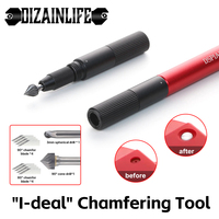 DSPIAE AT-CT Universal Chamfering Tool Φ3.0mm Chamfer Drill Shank with Drill Bits Blades Set Professional Model DIY Making Tools