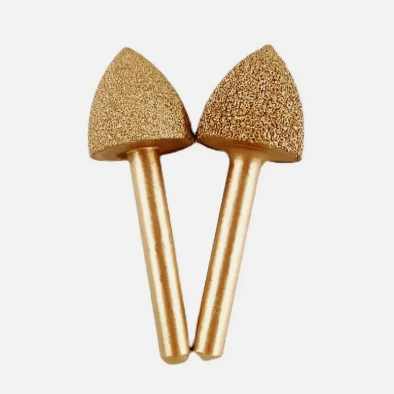 1/2/5pcs Bullet Diamond Grinding Head 12/14/16/18/20/25mm 6mm Shank Brazing Alloy for Stone Alloy Jade Peeling Carving Tools