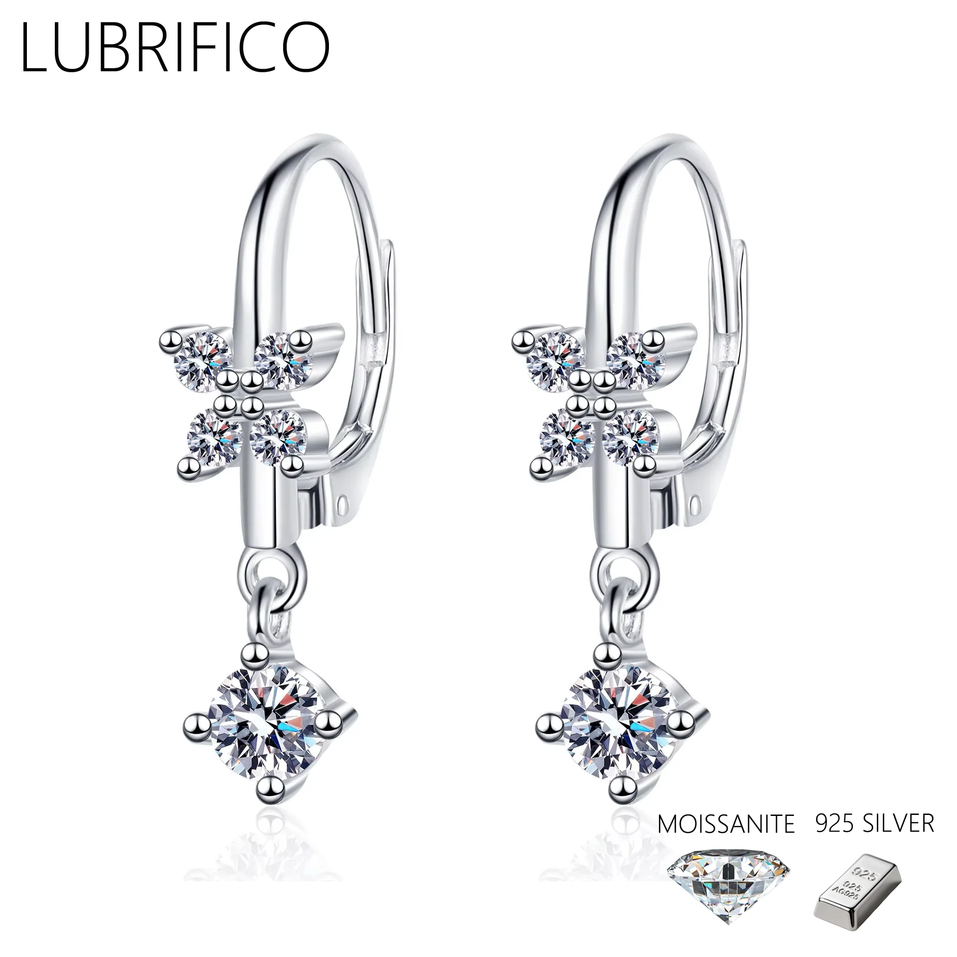 

2mm-4mm Moissanite Butterfly Drop Earrings 925 Sterling Silver Lab Diamond Tassel Dangle Earring For Women Fine Jewelry Wedding