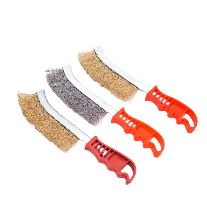 1pc Steel/Brass Wire Wheel Polishing Steel Wire Brush Abrasive Roller Brush for Wood Metal De-rusting remove Grinding Polishing