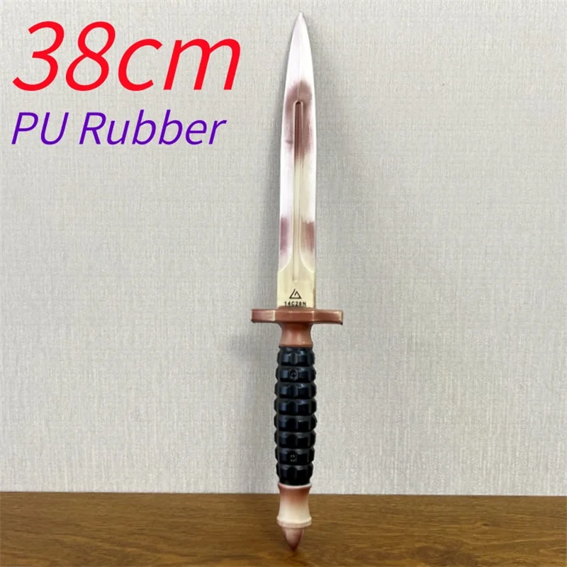 Delta Force‌ Weapons 1:1 Cosplay Dagger Black Hawk Knife Blade of Mercy Prop Halloween Role Play Gift Safety PU Rubber