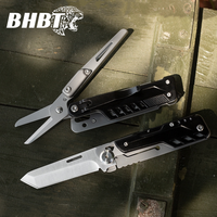 BHBT Outdoor Detachable Multi Function EDC Multitools Hand Tools Mini Pocket Folding Knife Scissors Screwdriver