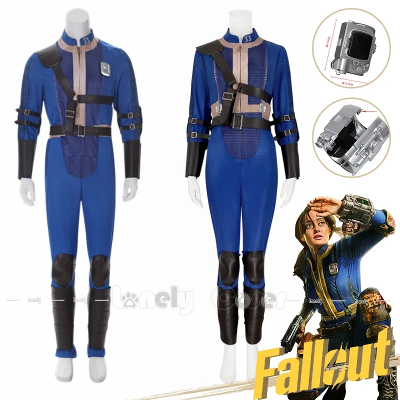 Lucy cosplay jumpsuit game fall cos out rompers 33 Cosplay Costume Lucy maslean uniform Maximus belt props Halloween