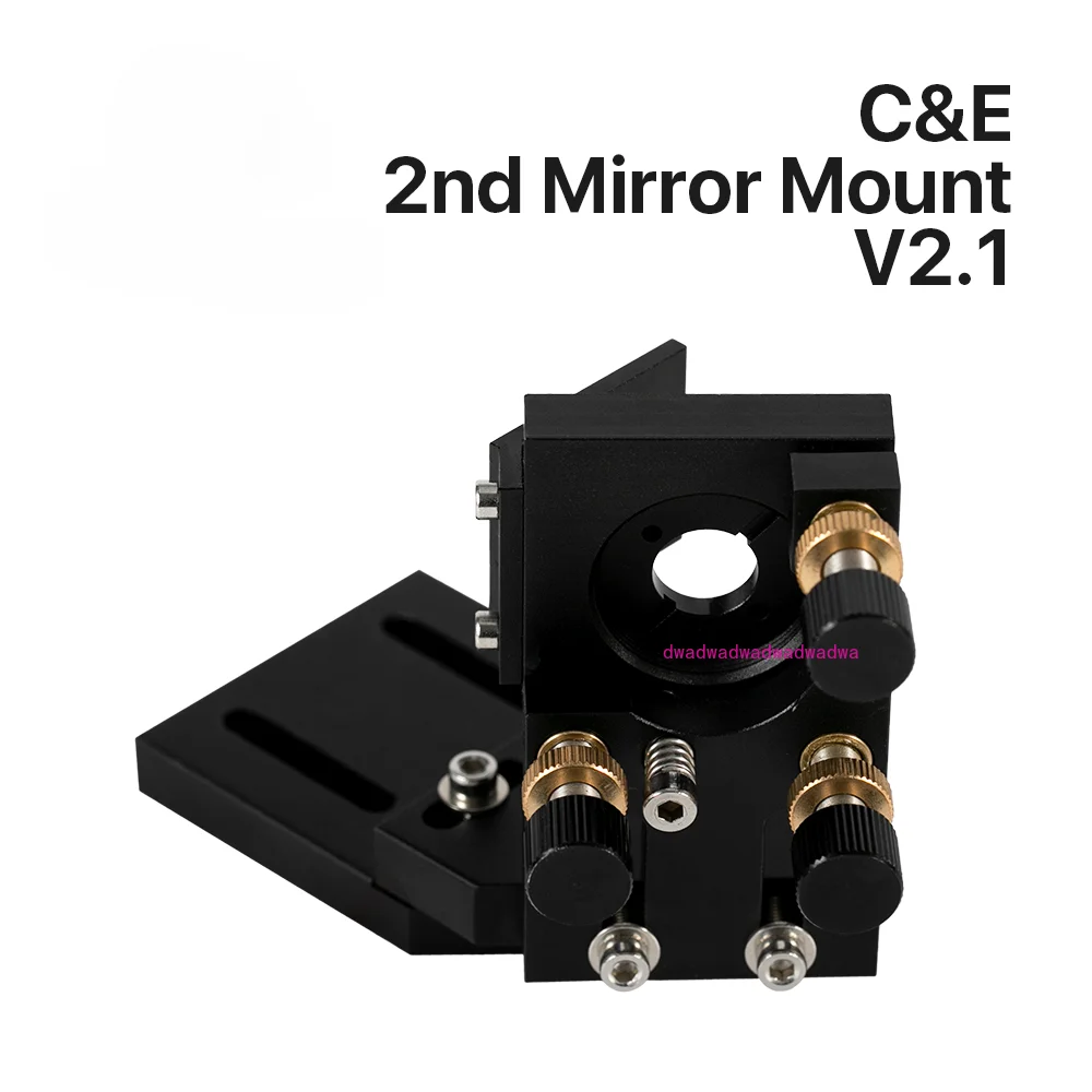 Cloudray CO2 Black Second Laser Mount Mirror 25mm Mirror Mount Integrative Mount For Lase Engraving Machine