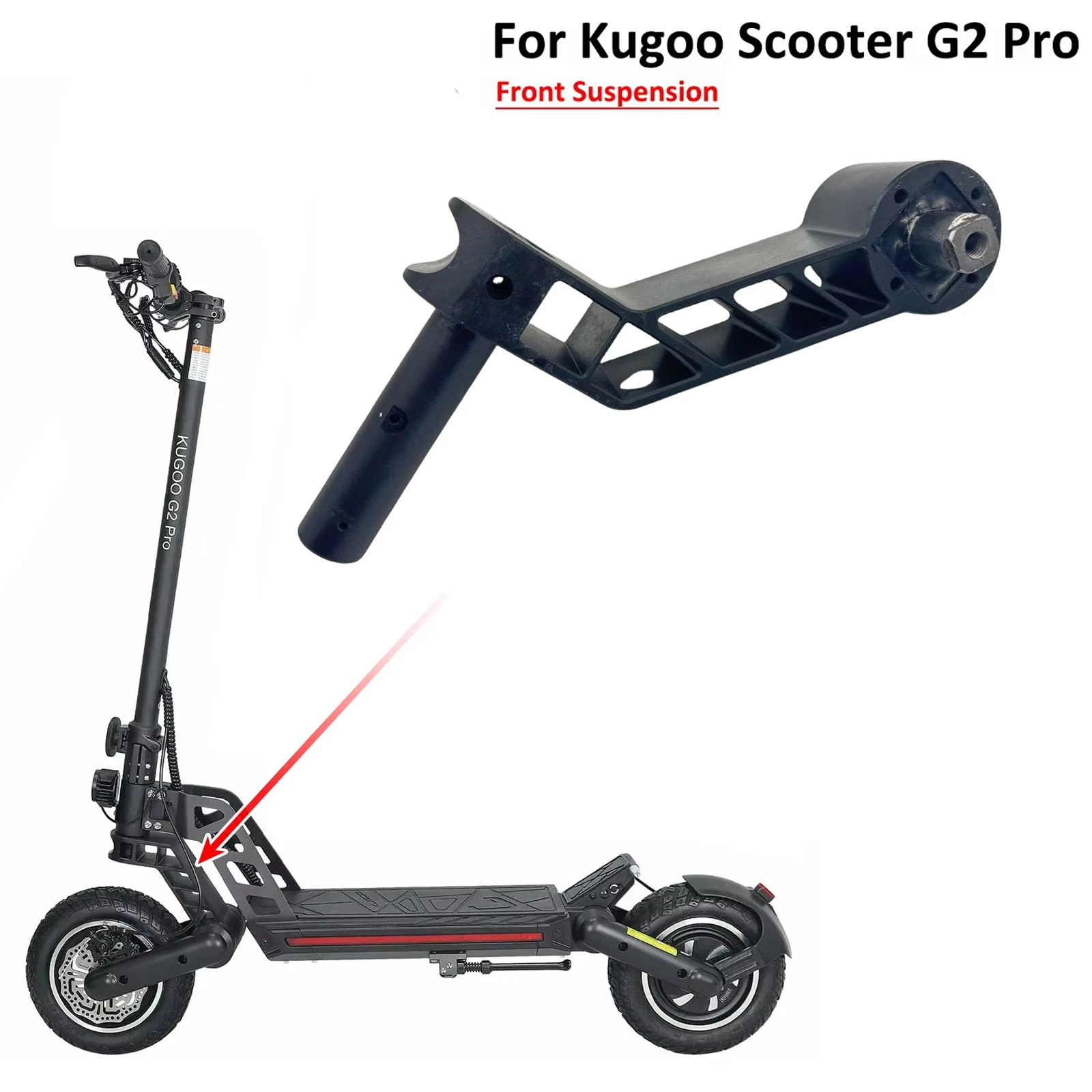 

Вилка передней подвески для электрического скутера KUGOO G2 Pro, амортизатор переднего колеса, кронштейн рулевого управления, детали из алюминиевого сплава