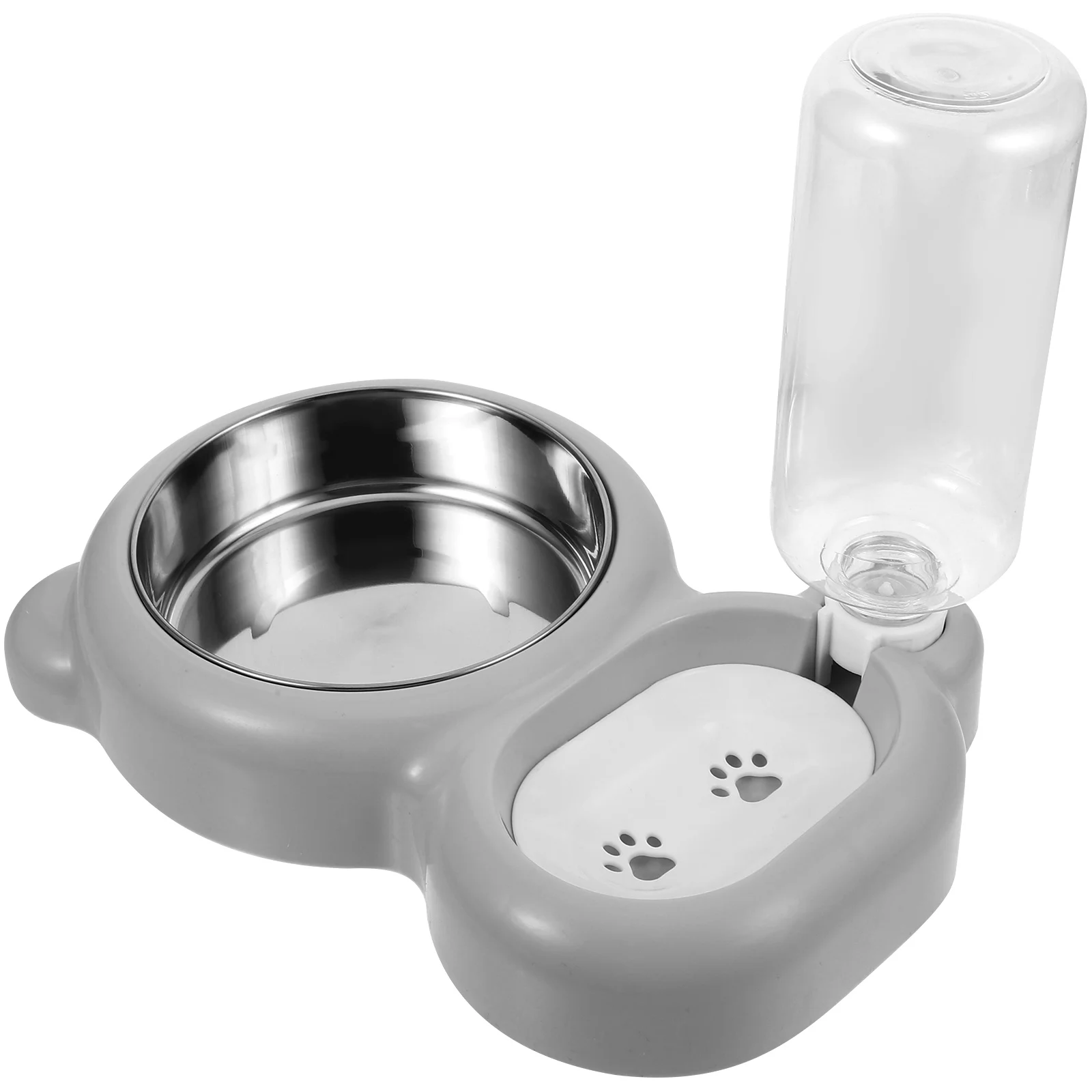 

Feeding Bowls Stainless Steel Cat Bowl Automatic Water Feeder Gravity Dispenser Neck Protection Slow Feeding Multi Cats