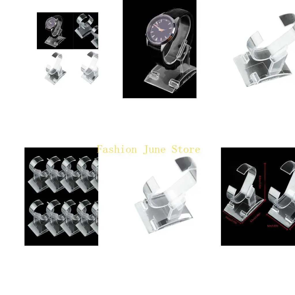 

N5KA Multipurpose Clear Watch Display Stand C Holder for Bracelets and Jewelry