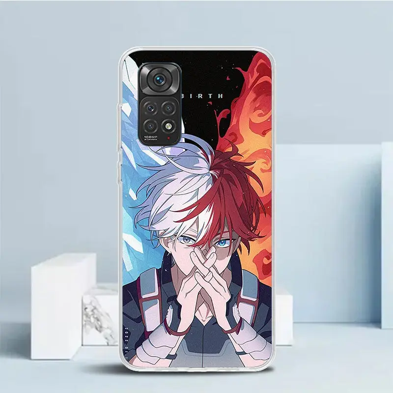 My Hero Todoroki Shoto Phone Case For Xiaomi Redmi Note 13 12S 12 11S 11 11T 11E Pro Plus 10S 10 9S 9 8T 8 7 + Soft TPU Back Cov