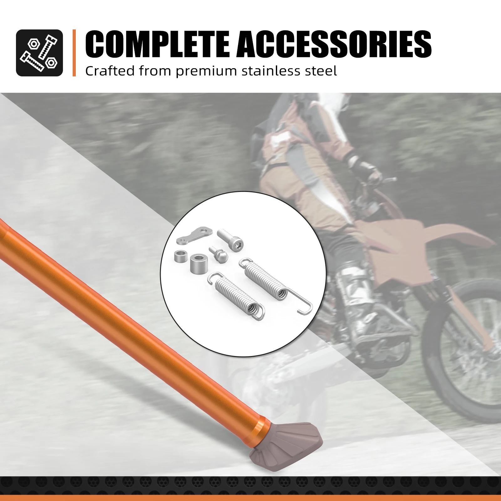(EU-Lager) Für KTM EXC 300 EXC 250 EXC 450 EXC 525 EXC 125 EXC 200 EXC 400 1998-2007 Motorrad-Seitenständer-Feder-Kit – Detail 6