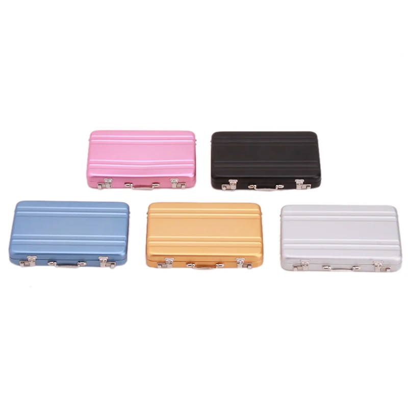 New Business ID Credit Card Holder Travel Suitcase Organizer Wallet Pocket Case Aluminum Metal Box