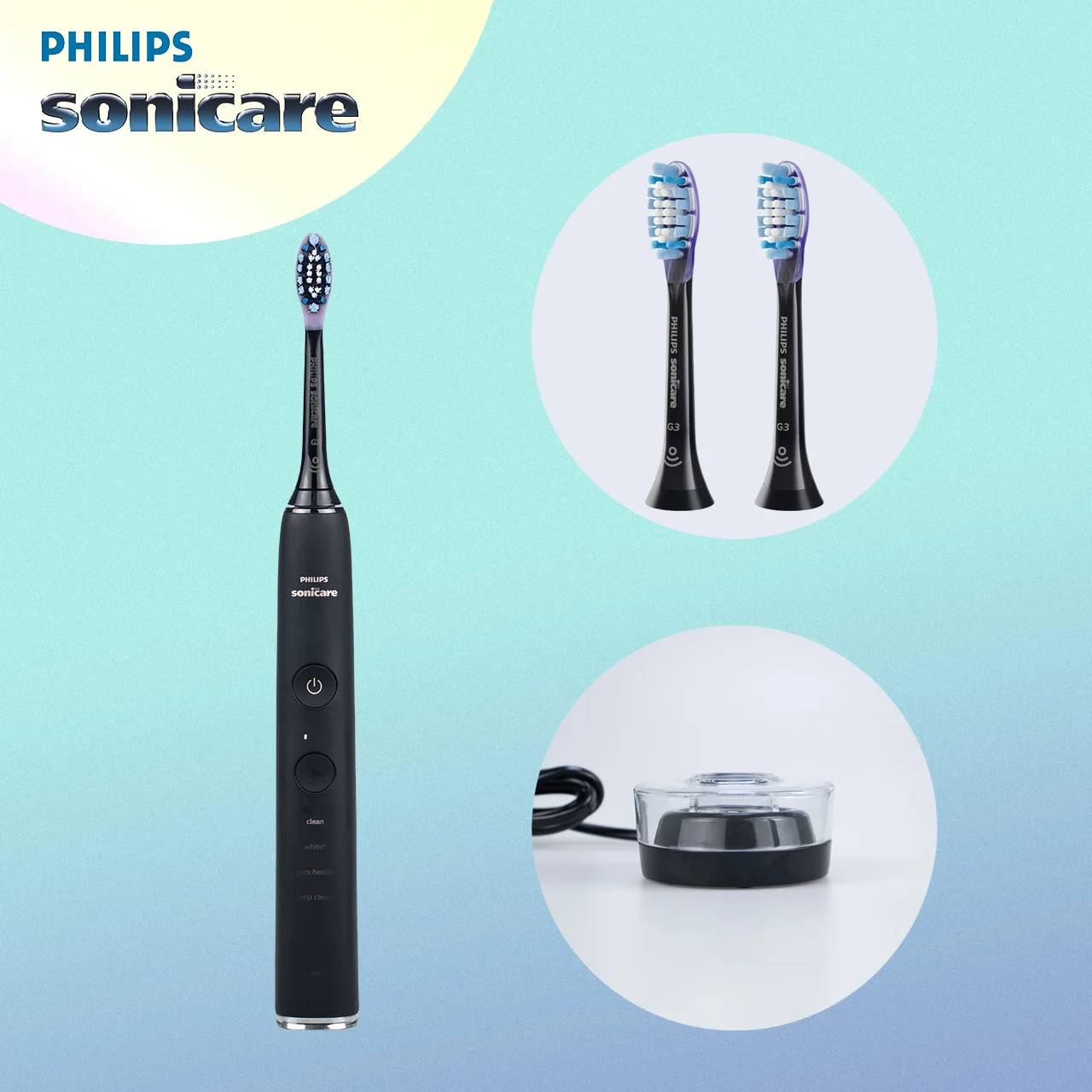 

Philips Sonicare HX939 handle HX9352 Electric Toothbrush Adult Sonic Toothbrush Replacement head White, Black, Pink