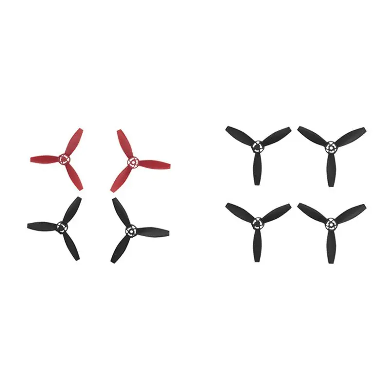 DT18 4PCS Propeller Blades for Parrot Bebop 2 Drone, ABS Composite Material Replacement Drone Accessories Black+Red