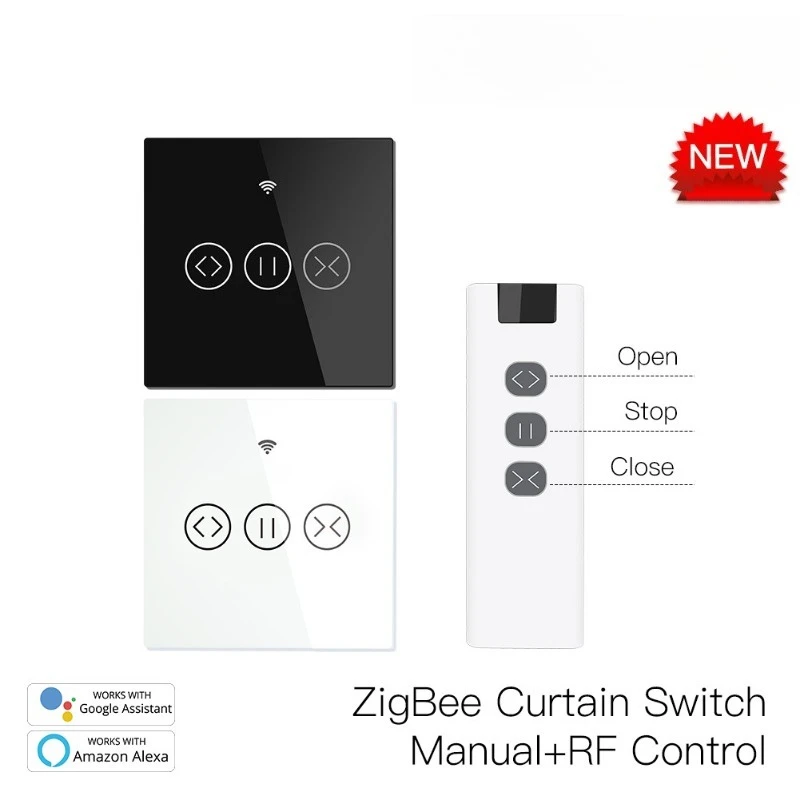 Zigbee Smart Home Curtain Switch App Timing Touch Roller Shutter Motor Smart Switch