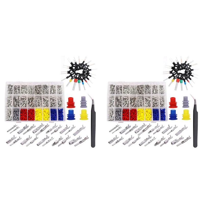 

A98E-1510Pcs Автомобильный электрический провод, клеммы, комплект разъемов 1/1,5/1,8/2,2/2,8/3,5 мм, 21 тип разъема, контакты, клемма, авто