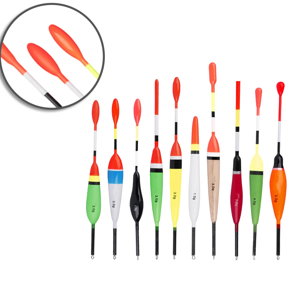 Balsa Wood Fishing Floats Multicolored High Visibility Standing Bobbers For Sea Shore Freshwater Angling Terminal Tackle Parts