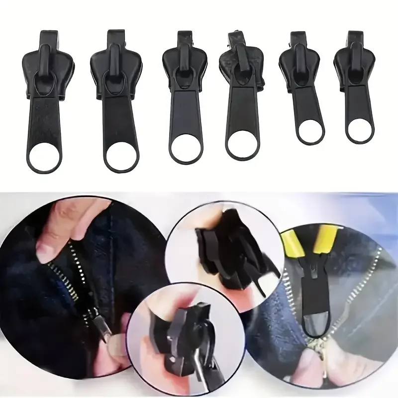 6-piece instant zip repair kit with universal design and multiple sizes, replacement zips