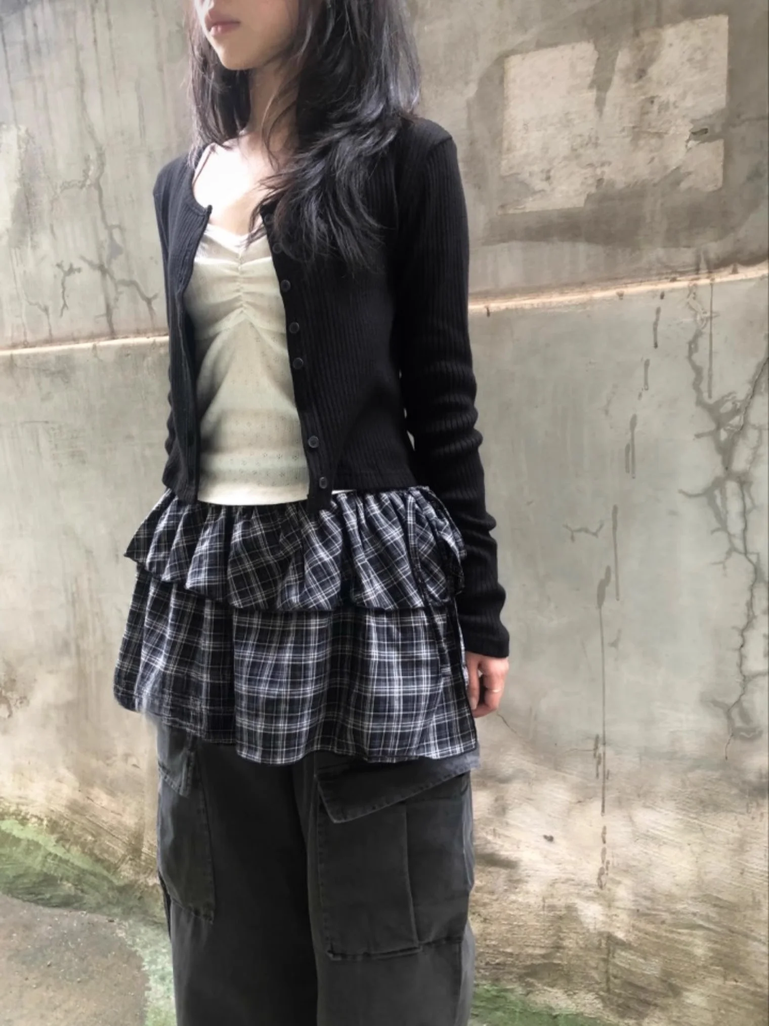 

Unique SEI Korean Sle Simple Personali Basic Spring Summer Versatile Ribbed Button Casual Slimming Knitted Open Cardigan