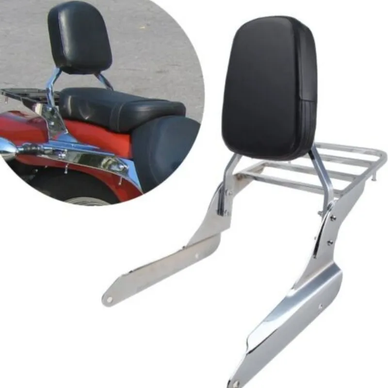 Samger Motorcycle Passenger Backrest Sissy Bar With Luggage Rack For Honda Shadow VT600C Vlx600 1999-2007