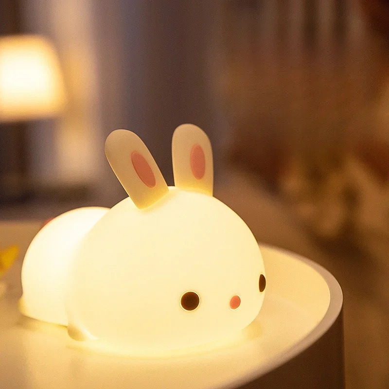 

LED Cute Axolotl Silicone Light Animal Silicone Nursery Night Lamp USB Bedside LampRechargeable Kids Bedroom Dimmable Gift Decor