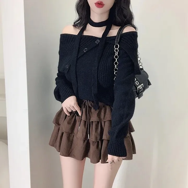 

Шикарная женская юбка в Корейском стиле с рюшами и завязками, плиссированная многослойная юбка трапециевидной формы Ci Commute