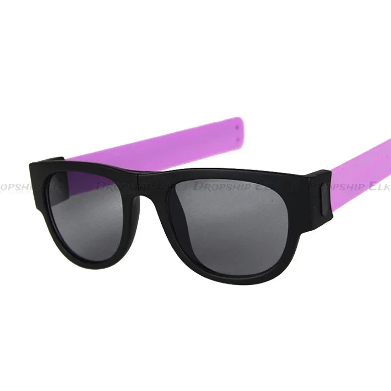 صفعة النظارات الشمسية السوداء النساء Slapable سوار نظارات شمسية للرجال الفاخرة معصمه مهرجان للطي السيدات النظارات