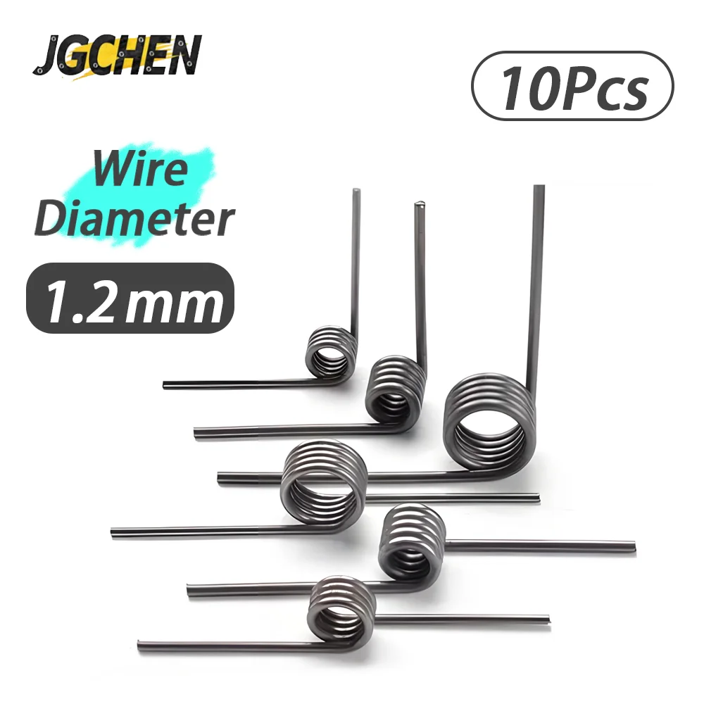 10 Pcs 1.2mm V Type Torsion Spring Wire Torsiona Spring 6-12mm Outside Diameter 60/90/120/180 Degree V-shaped Torsion Rebound As
