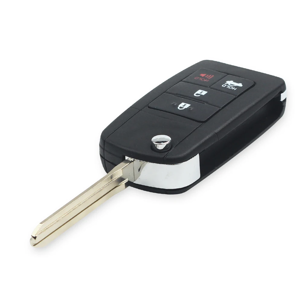 KEYYOU 2/3/4 Buttons For Toyota Prius C Corolla Yaris Avensis 2013 - 2018 Modified Folding Flip Car Key Shell Case TOY43 Blade