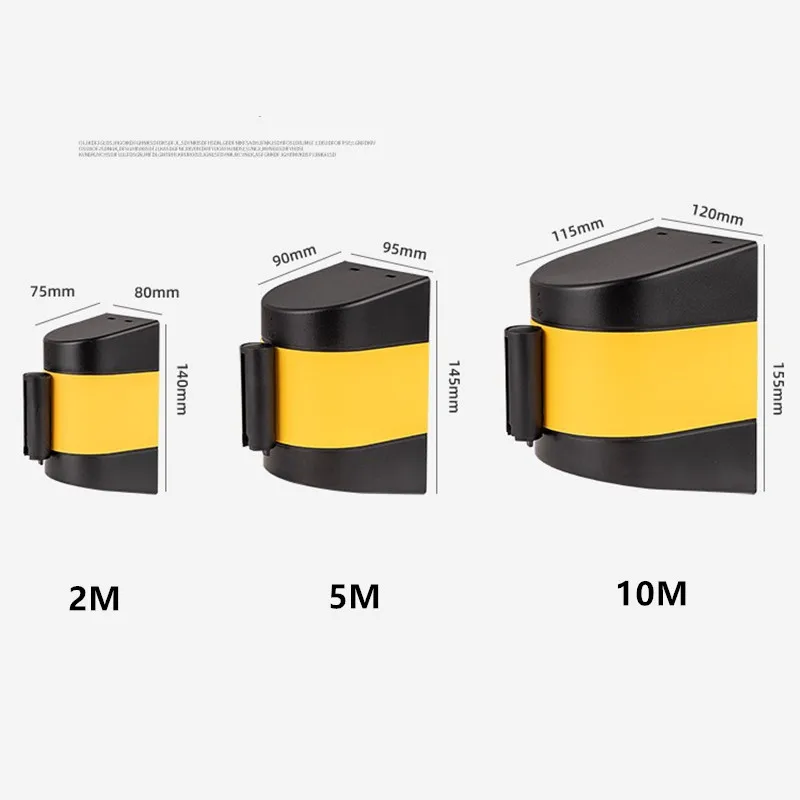 2M/5M/10M Magnetic Safety Warning Tape Wall-Mounted Isolation Belt Warning Line Corridor Telescopic Warning Sign
