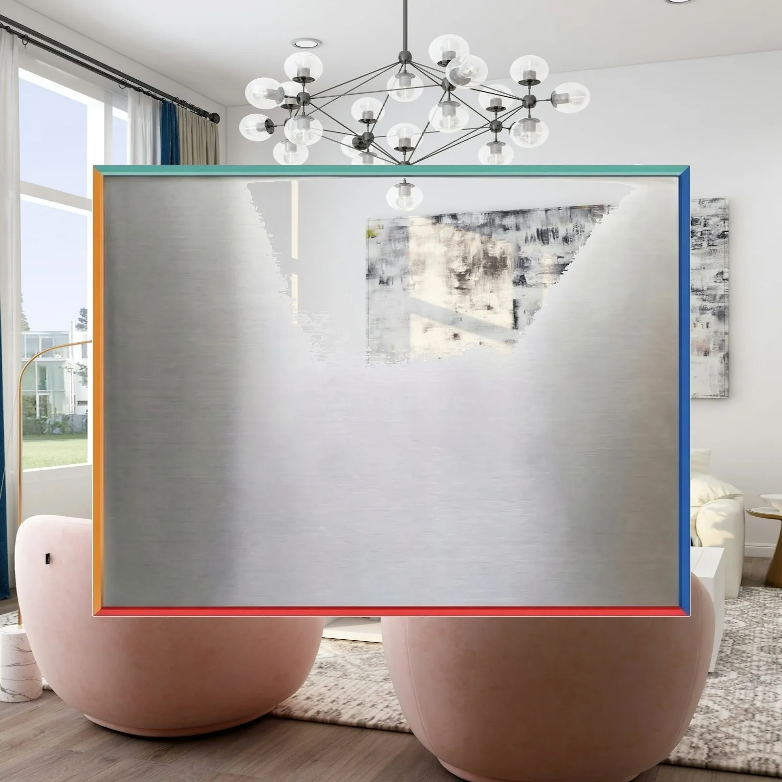 Attractive Wall Display Board Silver Stainless Steel Attractive Board Easy to Wipe Clean Scratch-Resistant for Home Office