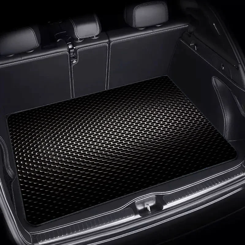 1pc Car Trunk Mat | 75x100 Polyester Material, Sleek Hexagonal Design, Perfect For Car Interior Organization, Durable & Stylish,