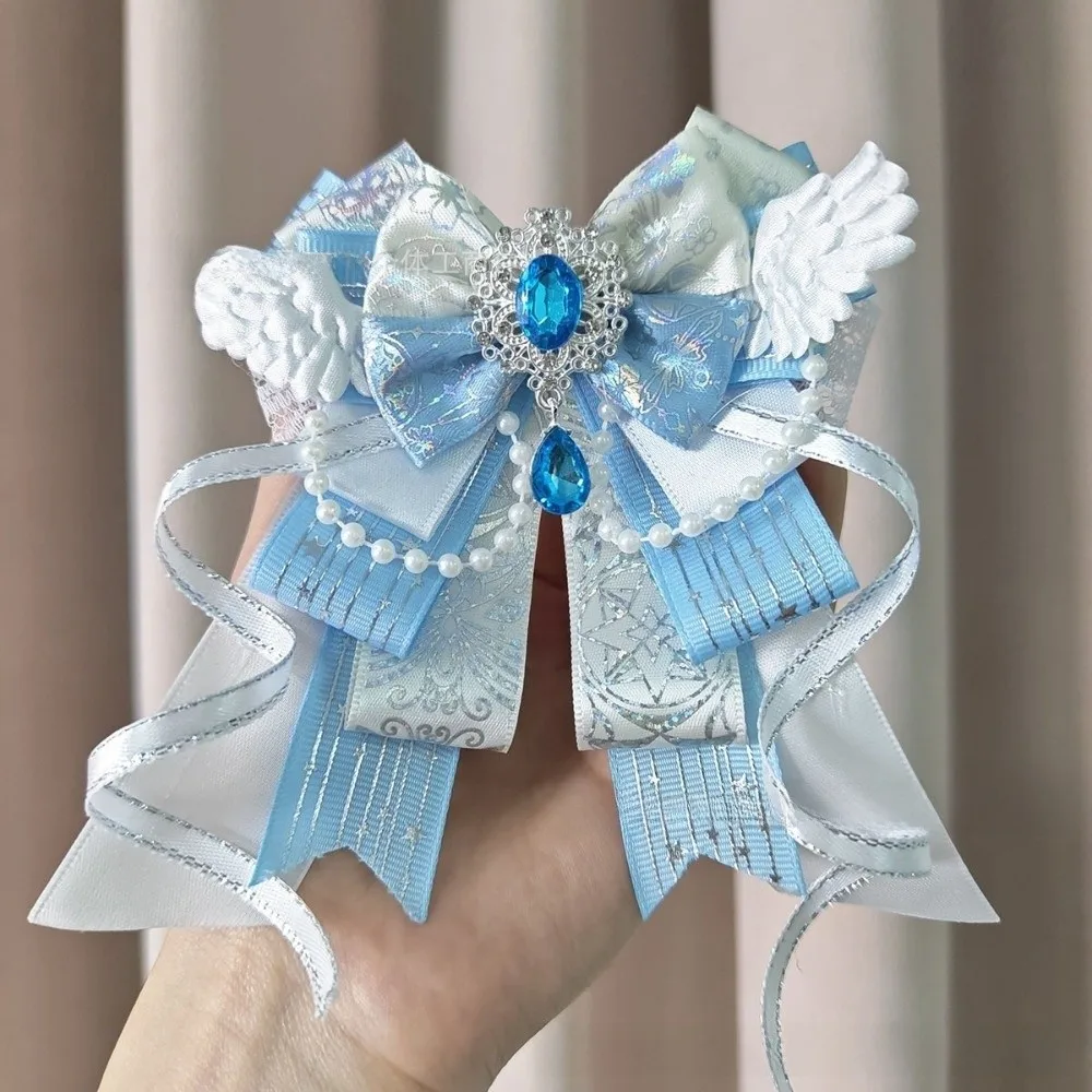 Handmade Jewelry Itabag Decoration Crystal Pearl Long Streamers ItaBag Bow Accessories Knot Bowknot