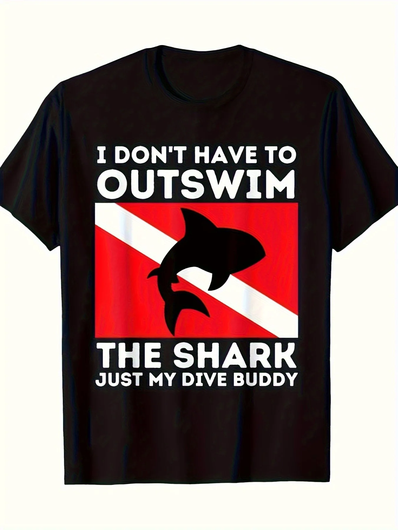 Men's Single-piece Round-neck Short-sleeve T-shirt with a 