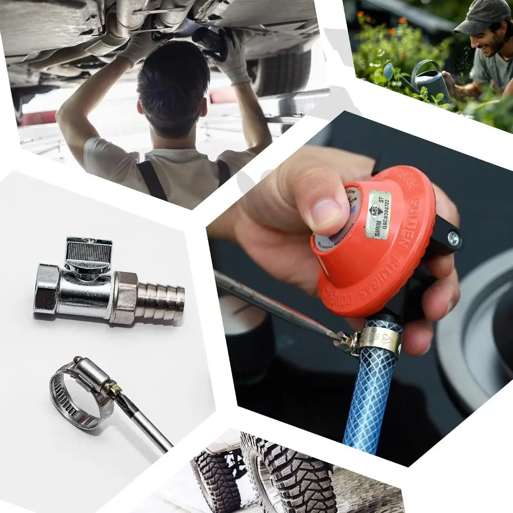 304 Stainless Steel Stainless Steel Hose Clamp Hoop Type Multi Size 304 Hose Clamp Adjustable Hose Clip Clamp Hose Connection