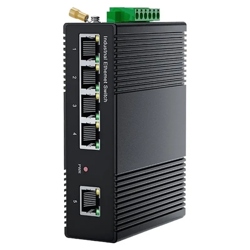 LXYB18B Industrial Network Ethernet Switch 5 Port Gigabit 1000Mbps Miniature DIN Rail Mounted IP40 Protection Plug& Play