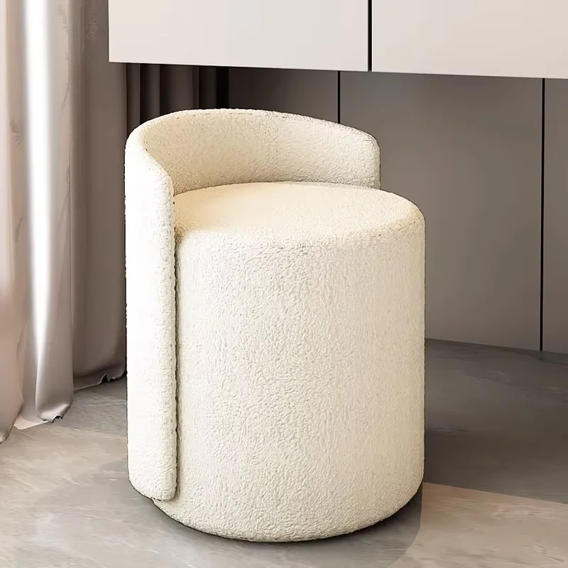 Make-upkruk, huishoudelijke kaptafelkruk, moderne woonkamer lage ronde kruk