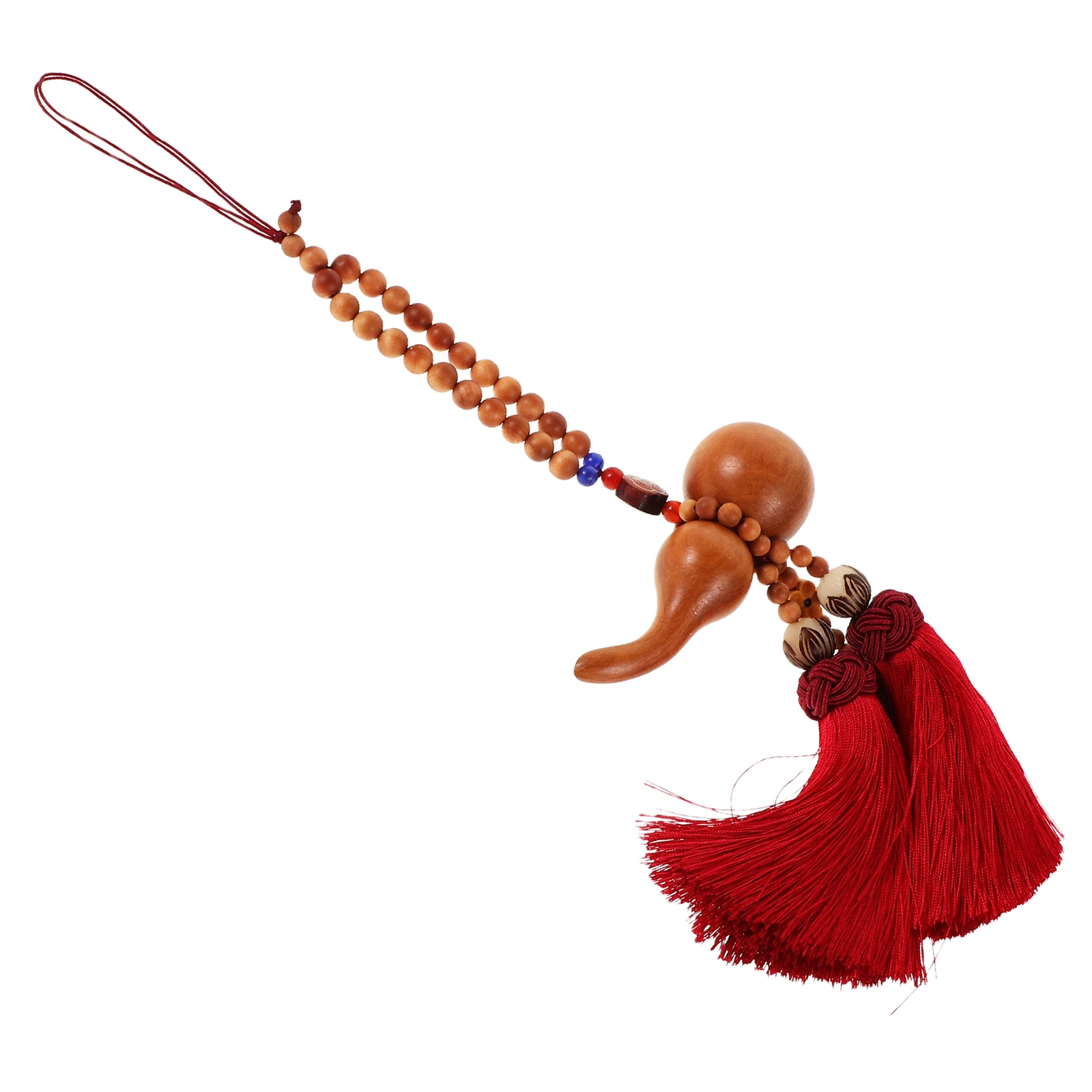

Lucky Gourd Car Hanging Pendant Feng Shui Decoration Tassel Chinese Style Durable Ornament For Vehicle Home Keychain