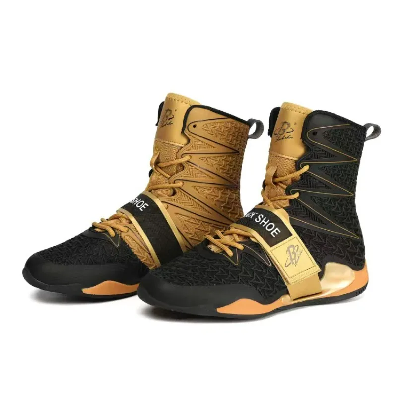 Botas de luta livre profissional para homens marca de luxo sapatos de boxe dos homens designer ginásio treinamento sapato homem wearable sapato atlético