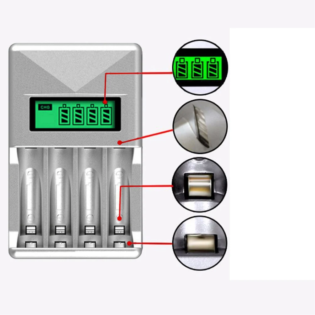 

AA AAA 4 Bay LCD Smart