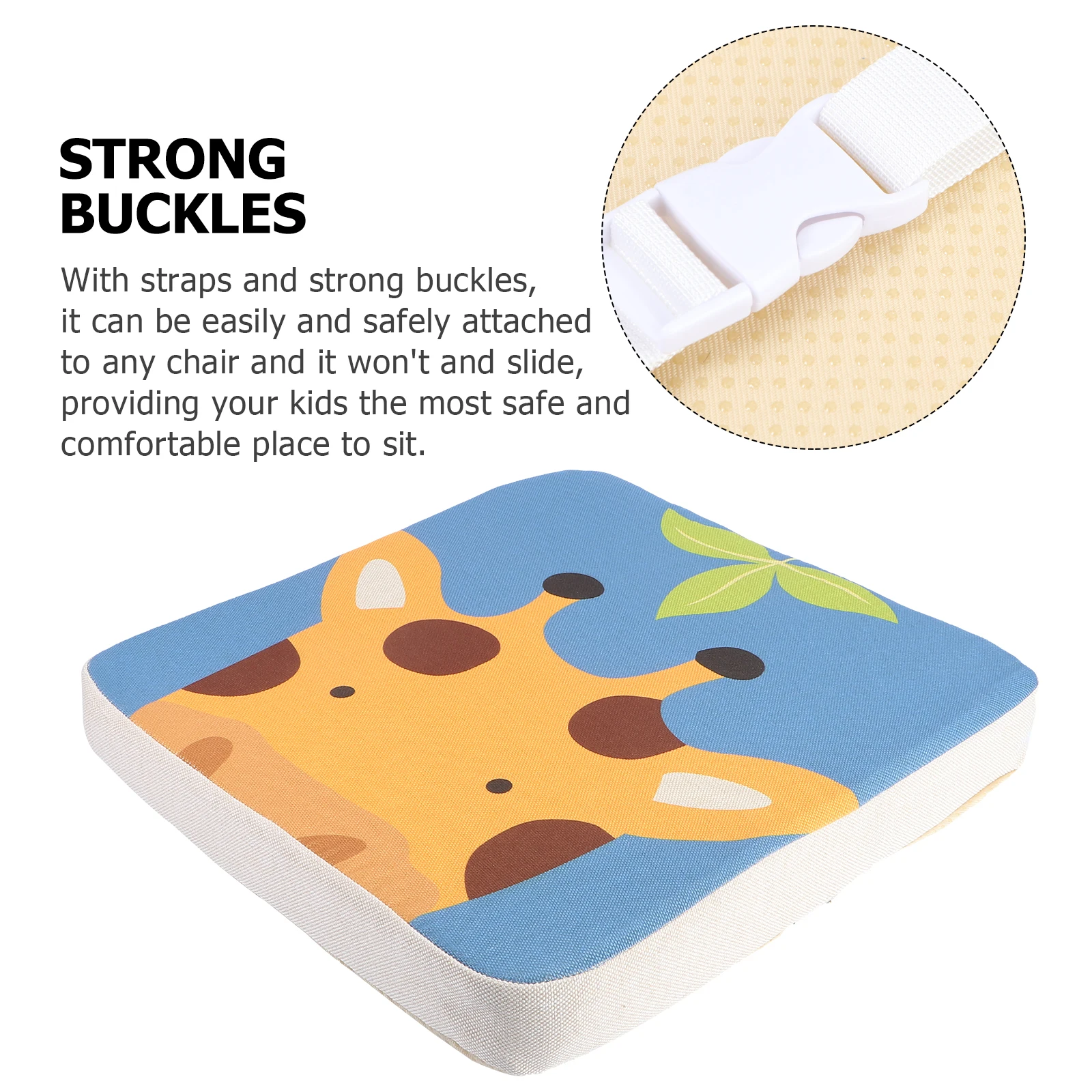 

Increasing Cushion Kids Dining Chair Heightening Pad Eco Friendly Safe Durable Portable Home Restaurant Use Easy Clean